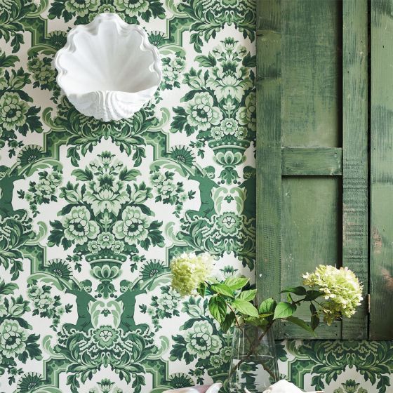 Lola Wallpaper 13040 by Cole & Son in Forest Green