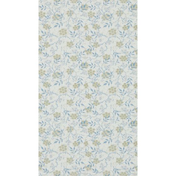 Jasmine Wallpaper 214724 by Morris & Co in Ecru Woad Blue