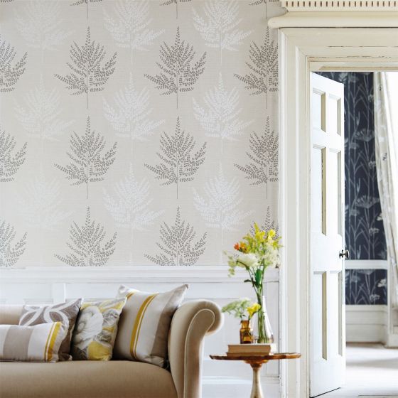 Folium Wallpaper 110590 by Harlequin in Stone Gilver Chalk
