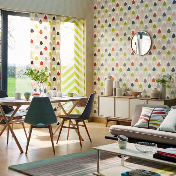 Sula Tulips Wallpaper 111320 by Scion in Spice Rose Graphite