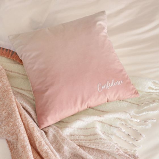 Confidence Ombre Cushion by Katie Piper in Grapefruit Pink