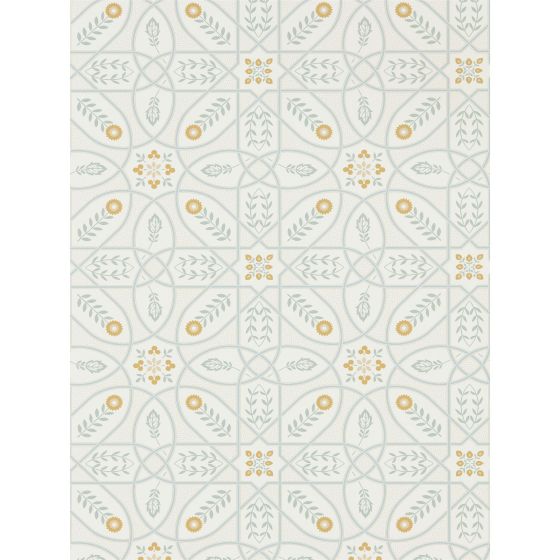 Brophy Trellis Wallpaper 216700 by Morris & Co in Ivory Sage Green