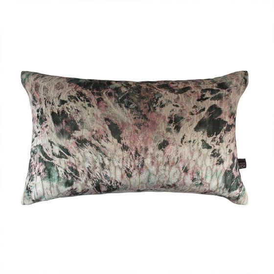 Aristo Abstract Bolster Cushion in Blush Sage