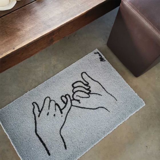 Anton Pinky Promise Washable Floor Mats in Blue