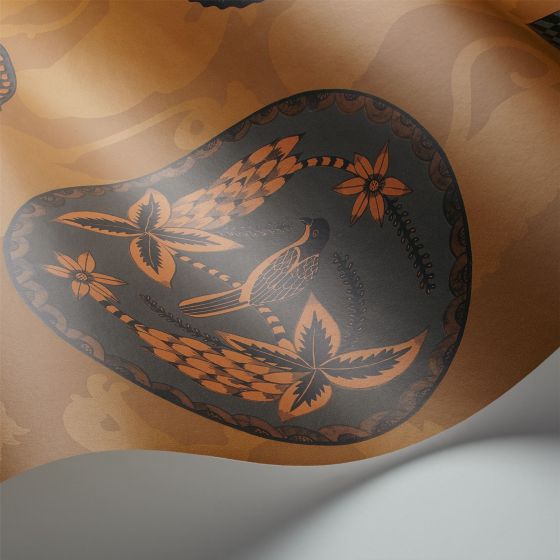 Matrinah Wallpaper 4022 by Cole & Son in Burnt Orange
