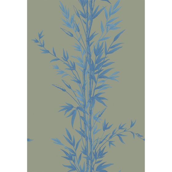 Bamboo Wallpaper 100 5026 by Cole & Son in Blue Khaki Green