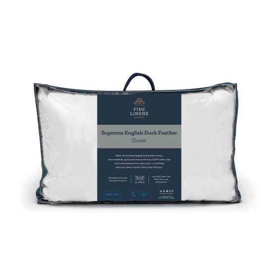 Supreme British Duck Feather And Down 13.5 Tog Duvet in White