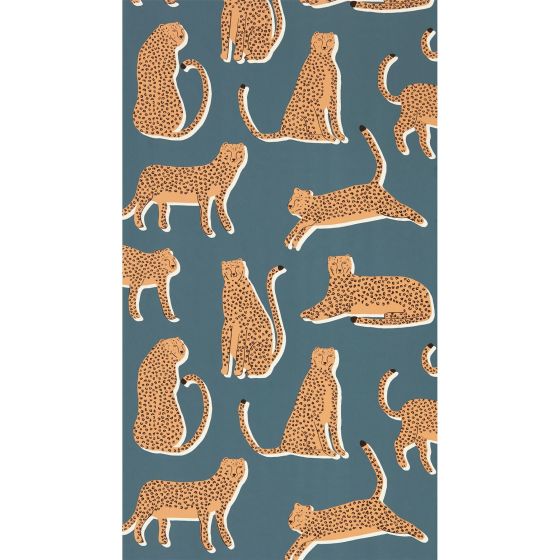 Lionel Wallpaper 112206 by Scion in Denim Blue