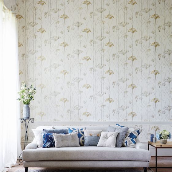Gardinum Wallpaper 110554 by Harlequin in Ivory Gold