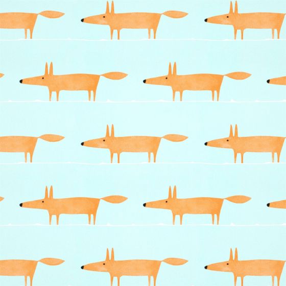 Mr Fox Wallpaper 112269 by Scion in Auburn Orange