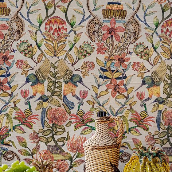 Luxury Protea Garden Silk Wallpaper 119 10045 by Cole & Son in Multicolour