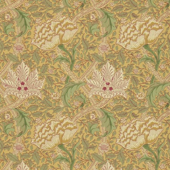 Windrush Wallpaper 6102 by Morris & Co in Gold Thyme Green