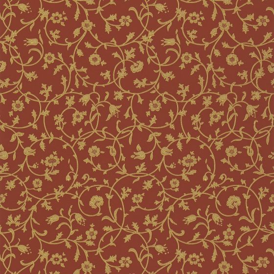 Medway Wallpaper 109 by Morris & Co in Terracotta Orange