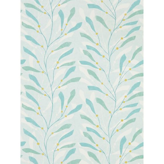 Sea Kelp Wallpaper 216566 by Sanderson in Aqua Linen