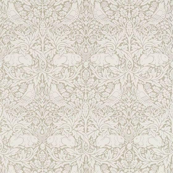Pure Brer Rabbit Wallpaper 216532 by Morris & Co in Gilver