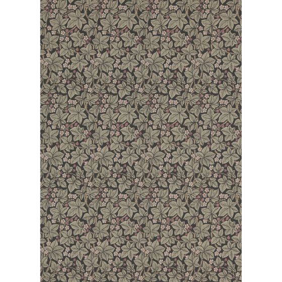 Bramble Floral Wallpaper 214699 by Morris & Co in Charcoal Grey