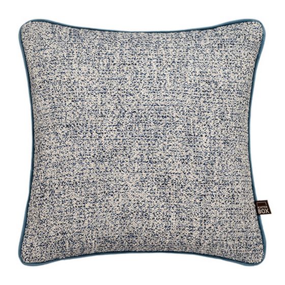 Leah Rustic Two Toned Cushion in Blue