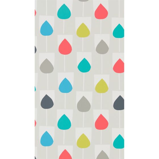 Sula Tulips Wallpaper 111324 by Scion in Julep Watermelon Liquorice