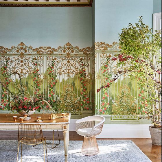 Tijou Gate Wallpaper 8017 by Cole & Son in Multi