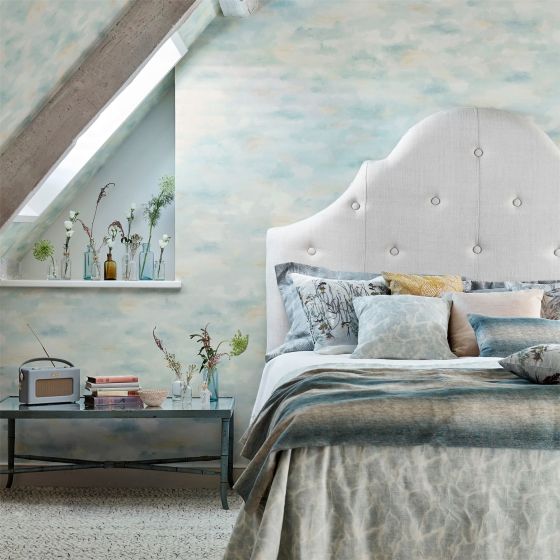 Bamburgh Sky Wallpaper 216515 by Sanderson in Estuary Blue