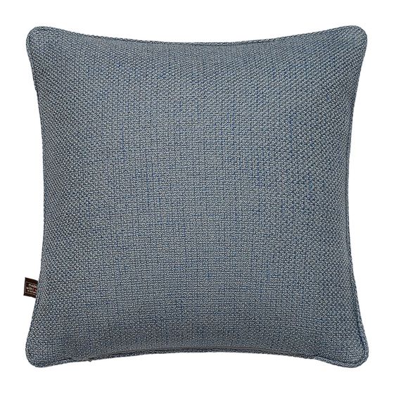 Hadley Textured Jacquard Cushion in Blue