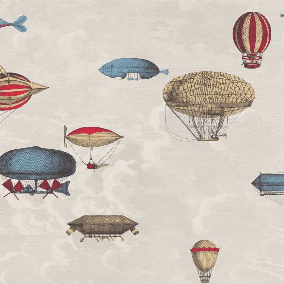Macchine Volanti Wallpaper 2 Roll Set 10020 by Cole & Son in Stone