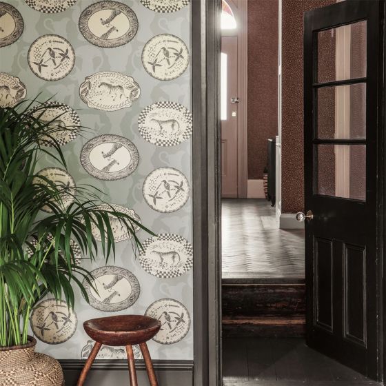 Matrinah Wallpaper 4021 by Cole & Son in Old Olive Green