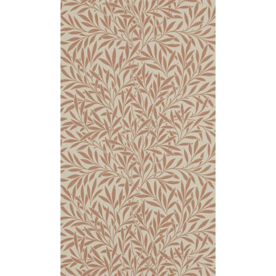 Willow Leaf Wallpaper 210381 by Morris & Co in Russet Red