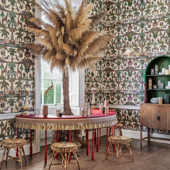 Afrika Kingdom Wallpaper 119 5026 by Cole & Son in Olive Spring Cream