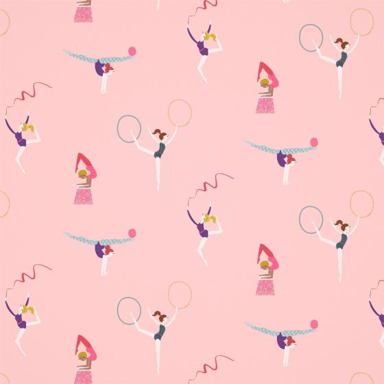 Balancing Act Wallpaper 112644 by Harlequin in Raspberry Blossom Grape