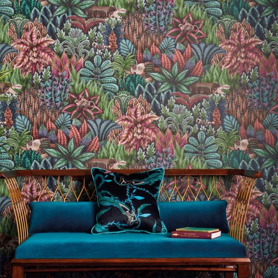 Singita Wallpaper 7035 by Cole & Son in Viridian Multi
