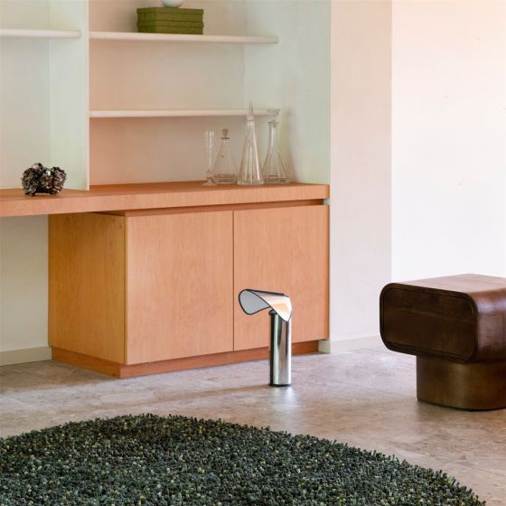 Rocks 70547 Asymmetric Shaggy Rugs by Brink and Campman in Pine