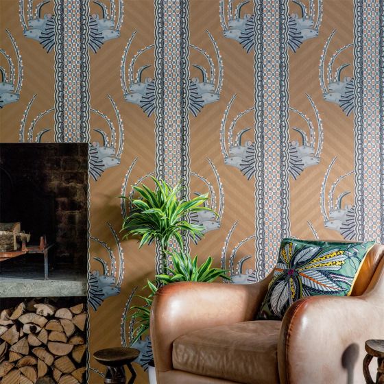 Jabu Wallpaper 3018 by Cole & Son in Ginger Orange