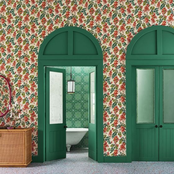 Bougainvillea Wallpaper 117 6016 by Cole & Son in Olive Green
