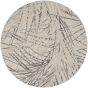 Rustic Textures RUS17 Abstract Circle Rugs in Ivory Grey