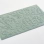 Brighton 210 Floral Bath Mats in Aqua by Designer Abyss & Habidecor