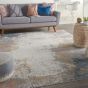 Rustic Textures RUS13 Abstract Rugs in Grey Blue