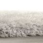 Extravagance Shaggy Modern Plain Rugs in Silver