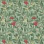Arbutus Wallpaper 210406 by Morris & Co in Dark Green Red