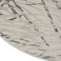Rustic Textures RUS17 Abstract Circle Rugs in Ivory Grey