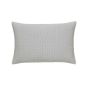 Tahra Embroidered Cotton Cushion in Silver Grey