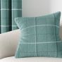 Harper Check Cushion by Helena Springfield in Duck Egg Green