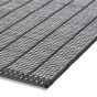 Santa Monica A041 Indoor Outdoor Stripe Rug in Black