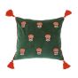 Golden Hour Cotton Cushion by Joules in Green
