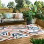 Synchronic Indoor Outdoor Rugs 442303 in Brazilian Rosewood Origami