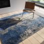 Louis De Poortere Modern Abstract Mad Men Cracks 8629 Rug in Abyss Blue