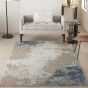 Rustic Textures RUS13 Abstract Rugs in Grey Blue
