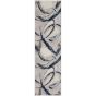 Brushstrokes BSK02 Abstract Runner Rug by Nourison in Grey Navy