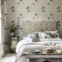 A Leaf And Butterfly Study Cushion in Linen by John Derian