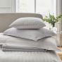 Adan Fine Linens Striped Cotton Bedding in Silver Grey